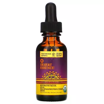 Desert Essence, Восстанавливающее масло для лица, 28,3 мл (0,96 жидк. Унции)