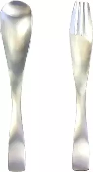 Десертная ложка и вилка для азиатского кафе, набор из 2 шт., производство Япония Nagao