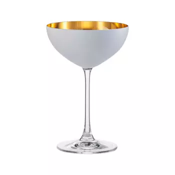 Десертная миска Cosmo из белого золота, стакан 250 мл / 17 см Eisch, белый/золотой/прозрачный