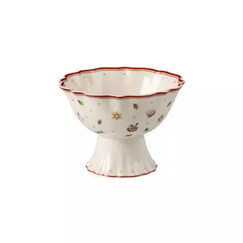 Десертная тарелка на ножке Toy's Delight Villeroy & Boch, красный/белый