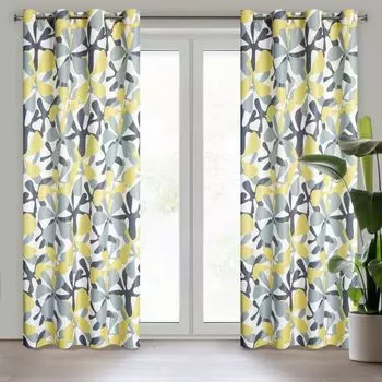 Design91 Гардина LAVIN бело-розовая 140х250 см люверсы штора на люверсах Eurofirany, белый