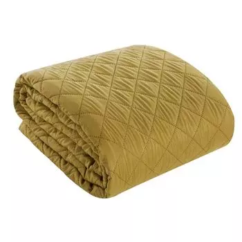 Design91 покрывало универсальное одеяло покрывало на кровать ALARA 3 желтый 220x240 см см горчично-желтый желтый Eurofirany