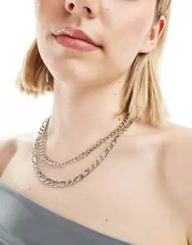 DesignB London — серебряное двойное колье-цепочка
