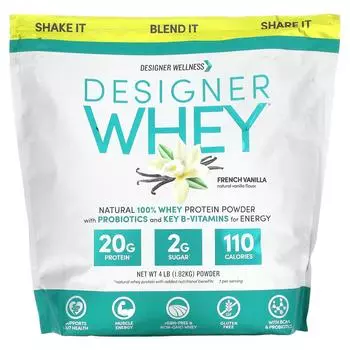 Designer Protein Designer сыворотка Натуральный 100% сывороточный протеин Французская ваниль 4 фунта