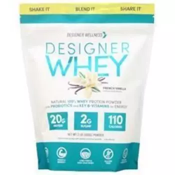 Designer Protein Designer сыворотка Натуральный 100% сывороточный протеин Французская ваниль 2 фунта
