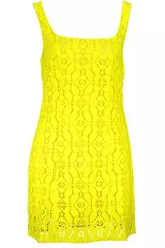 Desigual Chic Square Neck Женское платье без рукавов, желтый