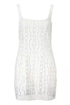 Desigual Chic женское платье без рукавов с квадратным вырезом, белый