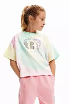 Desigual Детская хлопковая футболка Daira, мультиколор