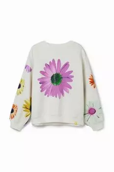 Desigual Детская хлопковая толстовка, белый