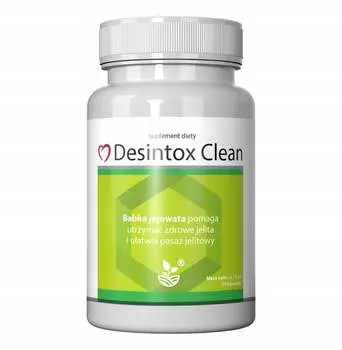 Desintox Clean, Травы подорожника псиллиум, яйцевидный подорожник, ладанник, репейник, 30 капсул. Inna marka