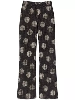 DESTREE укороченные жаккардовые брюки Yoshismart, черный