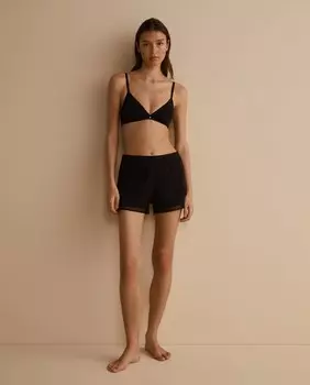 Деталь хлопкового кружева-кюлота Sloggi, черный