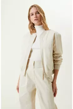 Детальное пальто каменного цвета в рубчик Network, серый