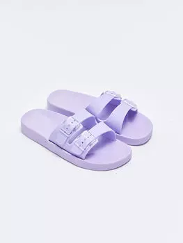 Детальные пляжные тапочки для девочек с двойной пряжкой LCW Steps