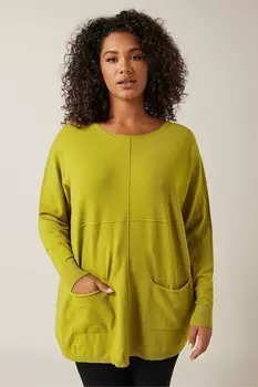 Детали шва джемпера Evans, зеленый