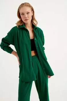 Детализированная рубашка Herita, зеленый