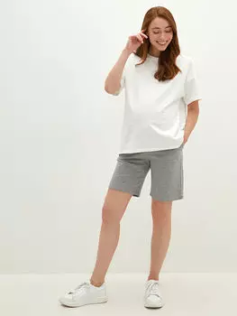 Детализированные шорты для беременных с карманом на эластичной талии LC Waikiki Maternity