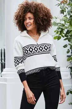 Детализированный водолазный джемпер Sosandar, белый