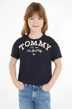Дети футболка с логотипом Tommy Hilfiger, синий