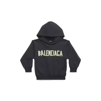 Дети - Толстовка с капюшоном Tape Type BALENCIAGA, черный