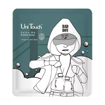 Детокс-Пузырьковая маска для лица для мужчин detox-me bubble mask Unitouch, 24 мл