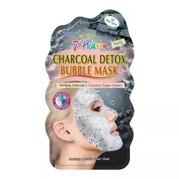 Детокс-Пузырьковая маска для лица с углем 7th Heaven