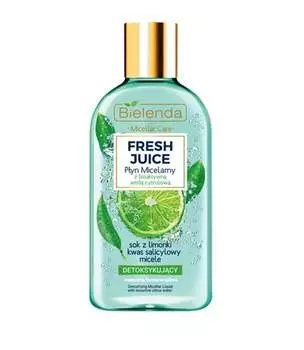 Детоксицирующий мицеллярный флюид с цитрусовой водой Лайм, 500 мл Bielenda, Fresh Juice