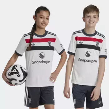 Детская 3-я форма Manchester United FC 2024-2025 Adidas футболка, белый