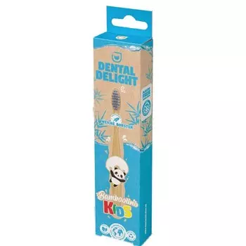 Детская бамбуковая зубная щетка Bamboolino Blue Dental Delight, 1 шт.
