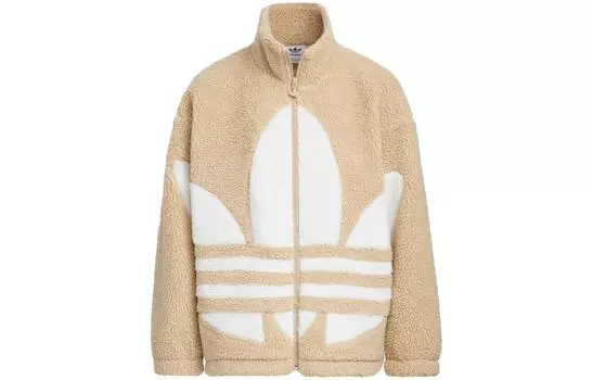 Детская бархатная куртка Adidas Originals, цвет Light Brown