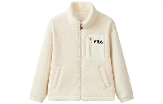 Детская бархатная куртка FILA, цвет Cocoon-FIV
