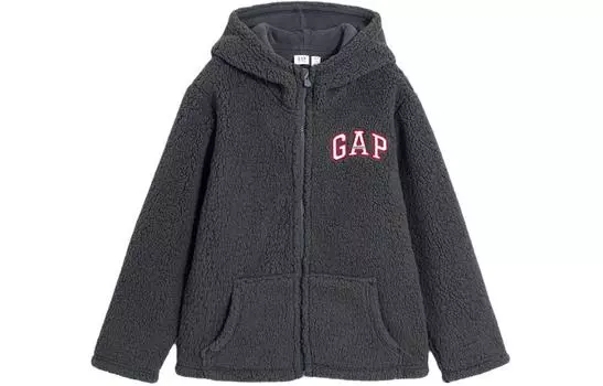 Детская бархатная куртка GAP, цвет Black/Gray