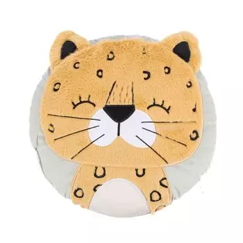 Детская бархатная подушка с вышивкой различными животными мотивами в разных цветах, леопардовый мотив около 40см Stof