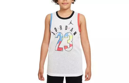 Детская баскетбольная рубашка Jordan Kids, цвет White