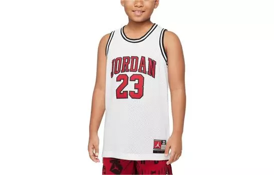 Детская баскетбольная рубашка Jordan Kids, цвет White