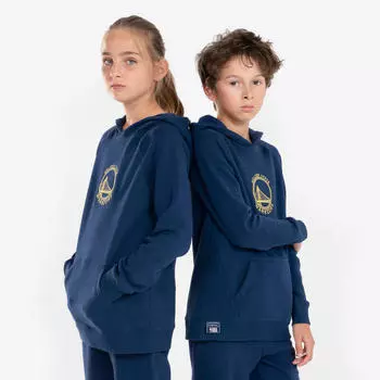 Детская баскетбольная толстовка с капюшоном Golden State Warriors - Hoodie 900 NBA темно-синяя TARMAK, цвет blau