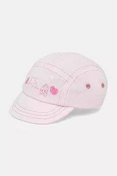 Детская бейсболка из хлопка United Colors Of Benetton, розовый