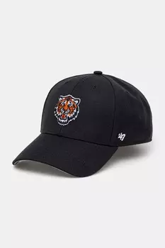 Детская Бейсболка с козырьком с добавлением шерсти MLB Detroit Tigers 47 Brand, темно-синий