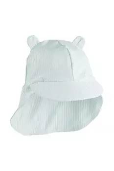 Детская бейсболка с козырьком Senia Seersucker Sun Hat With Ears Liewood, синий