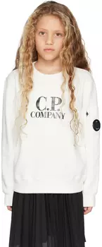 Детская белая базовая толстовка C.P. Company Kids