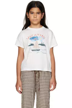 Детская белая футболка Ahipa Vacation Caramel