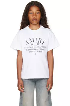 Детская белая футболка «AMIRI Arts District»