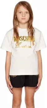 Детская белая футболка \Couture\"" Moschino