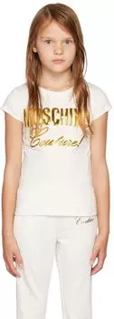 Детская белая футболка \Couture\"" Moschino