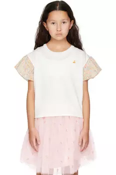 Детская белая футболка Ezell Bonpoint