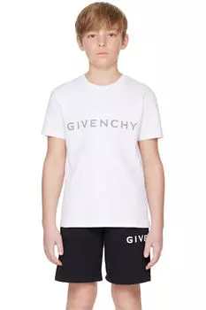 Детская белая футболка «Givenchy» 4G