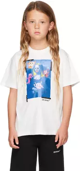 Детская белая футболка Monsterlisa Off-White