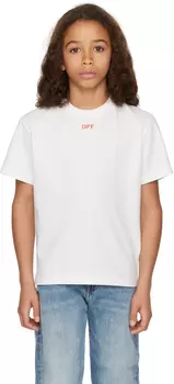 Детская белая футболка Off Stamp «Молодежь» Off-White