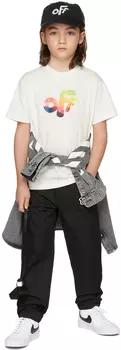 Детская белая футболка с акварельными стрелками Off-White