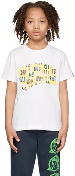 Детская белая футболка с принтом Billionaire Boys Club